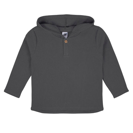 Gerber baby-boys Toddler 2-piece Waffle Hooded Top & Jogger Set, Grey, 18 Months