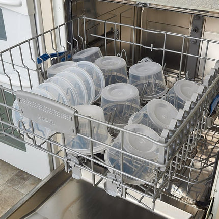 DuraHome Food Storage Containers with Lids 8oz, 16oz, 32oz Freezer Deli Cups Combo Pack, 44 Sets BPA-Free Leakproof Round Clear Takeout Container Meal Prep Microwavable (70 Sets - Mixed sizes)
