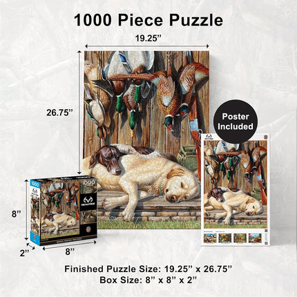 MasterPieces Rompecabezas de 1000 Piezas para Adultos, Familia o Jóvenes - All Tuckered Out - 19.25"x26.75"