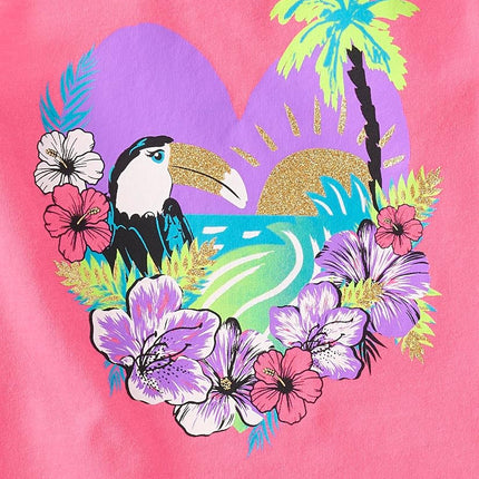 The Children's Place Girls' Graphic Fringe Tank Tops, in The Pink 4-Pack, X-Large