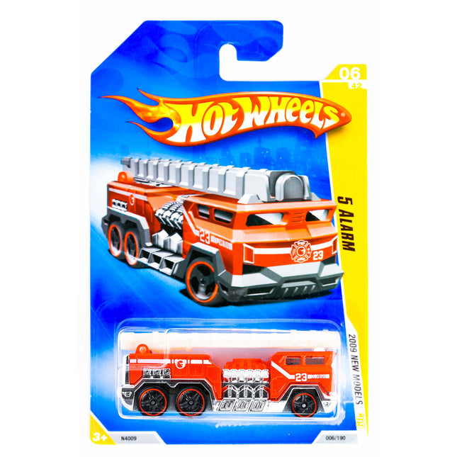 Hot Wheels 2009 New Models 5 Alarm w/ Black PR5s