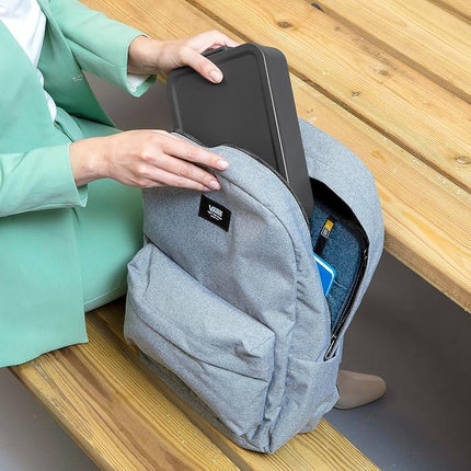 Brabantia - Make & Take Lunch Box - Large Volume (2L) - BPA-Free - Lid with Clips - Suitable for Freezer - Dishwasher & Microwave Safe - Dark Grey - 25.5 x 16.7 x 6 cm