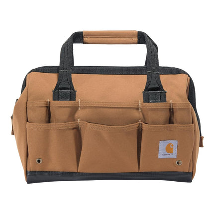 Carhartt Onsite Tool Bag, Durable Water-Resistant, Tool Storage Bag, Heavyweight, 14-Inch 26 Pocket, Carhartt Brown