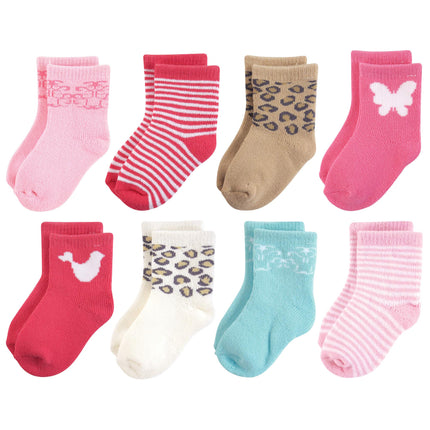 Luvable Friends Baby Basic Socks, Whimsical 8Pk, 6