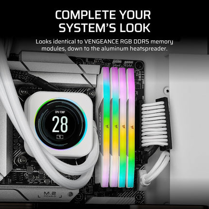 CORSAIR VENGEANCE RGB DDR5 Light Enhancement Kit (No Physical Memory) � White