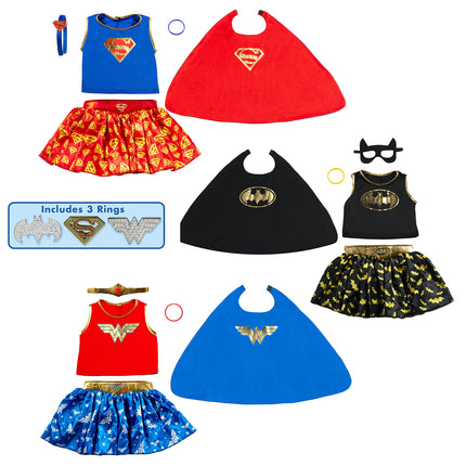 Rubies DC Girl's Trunk Set (Wonder Woman, Batman, Superman), Small