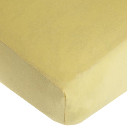 American Baby Company Supreme 100% Natural Cotton Jersey Knit Fitted Crib Sheet for Standard Crib and Toddler Mattresses, Maize, Soft Breathable, for Boys and Girls