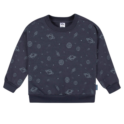 Gerber Baby Boys Toddler 2-piece Fleece Sweatshirt and Jogger Set, Navy Space, 2T