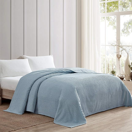 Beatrice Home Fashions Chenille Bedspread, Cotton, Blue, Full