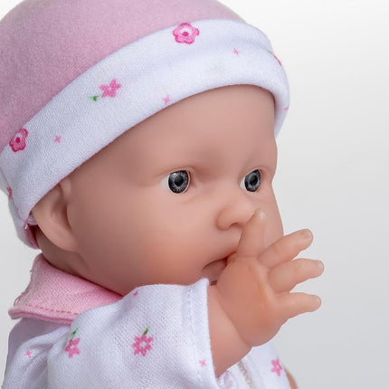 JC Toys La Baby Muñeca de Cuerpo Suave, 27.9 cm, Lavable, Ropa Removible, Rosa con Sombrero y Manta para 12 Meses +