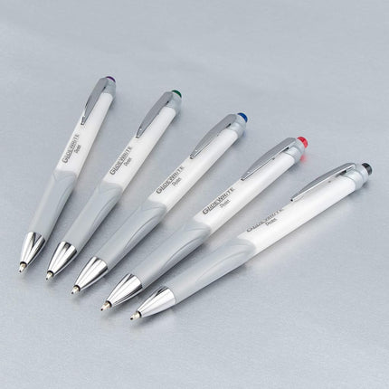 Pentel Glidewrite Signature Ballpoint Pen, (1.0mm) Medium, White Barrel, Black Ink, 3-pk (BX930WBP3A)