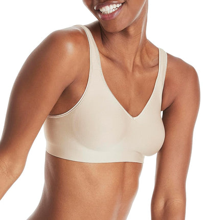 Hanes Women's SmoothTec ComfortFlex Fit Wirefree Bra MHG796, Nude, L