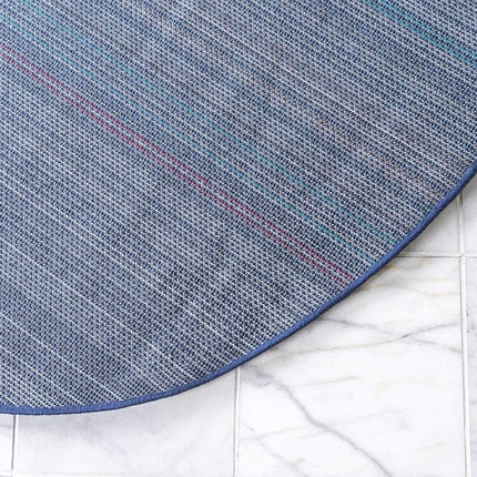 Unique Loom Solo Collection Solid Plush Kids Navy Blue Round Rug (3' 3 x 3' 3)