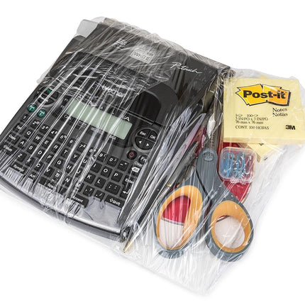 Sam Wrap (R) Film Estirable 5" x 1000' Rollo con Asa, Envoltura de Plástico Autoadherente Duradera Extra Gruesa de Calibre 80 para Mudanzas, Envoltura de Embalaje de Resistencia Industrial, Retráctil de Palés de Plástico Transparente (Paquete de 2)