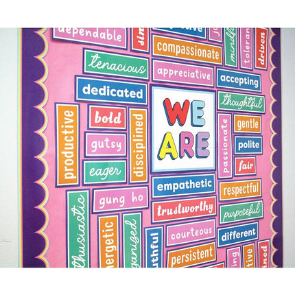 Carson Dellosa We Stick Together 52-Piece Pre-Punched Motivational Bulletin Board Set, 50 Positive Sayings and Reproducible Activity for Kids, Bulletin Board, White Board, Cork Board, Classroom Décor