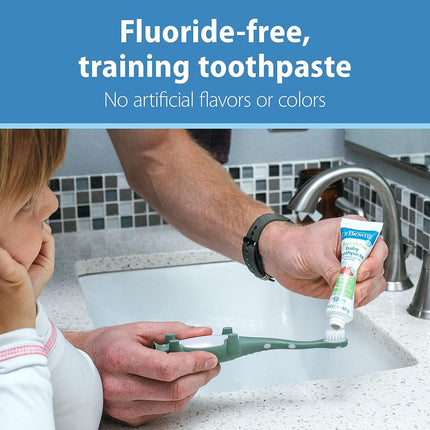 Dr. Brown's Fluoride-Free Baby Toothpaste, Safe to Swallow, Strawberry, 3 Pack, 1.4 oz/40 g, 0-3 Years