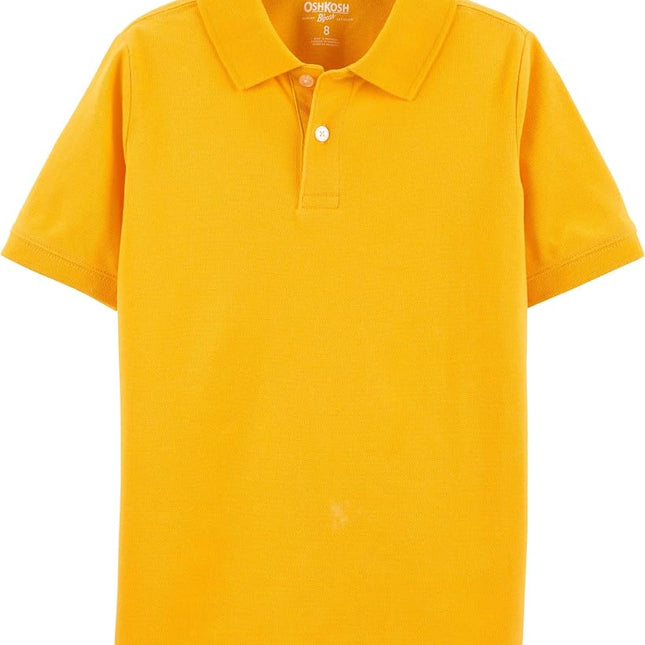 OshKosh B'Gosh Boys' Short-Sleeve Uniform Polo, Curry Up, 5