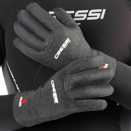 Cressi High Stretch Neoprene Diving Gloves - Black, Large/5 mm