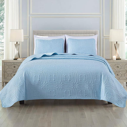 Chezmoi Collection Austin 3-Piece Oversized Bedspr