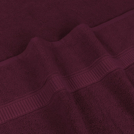 Toallas Utopia - Sábana de baño jumbo de lujo (35 x 70 pulgadas, Burdeos) - Toalla de baño extra grande de 600 GSM 100% algodón hilado en anillos, altamente absorbente y de secado rápido - Toalla de calidad hotelera supersuave (paquete de 2)