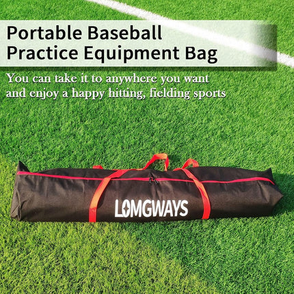 7'x7' Baseball Practice Net with Steel Frame for Batting, Hitting and Pitching, Portable Softball Net for Batting with Carrying Bag