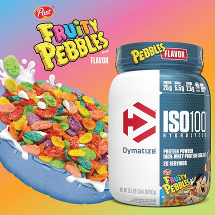 Dymatize Iso-100 Hydrolyzed Whey Protein Isolate 20 Serves Fruity Pebbles 640 gram
