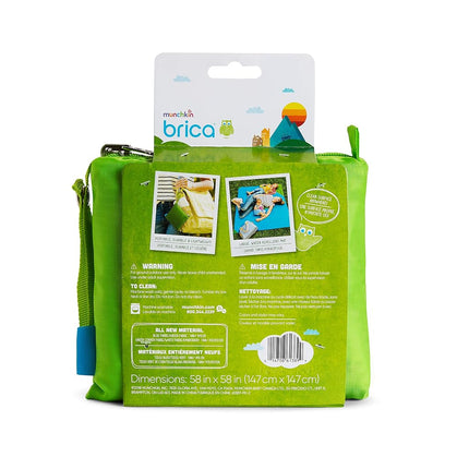 Munchkin Brica Go Play Portable Baby Travel Playmat, 58” x 58”, Blue/Green, 2 Piece Set
