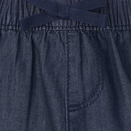 The Children's Place Single Girls Denim Pull on Shorts, Navy Blue, 6