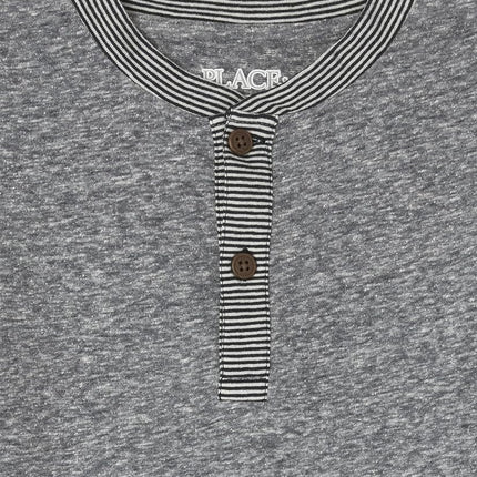 The Children's Place Boys Long Sleeve Fashion Top Multipacks, Grey/Tidal, Large