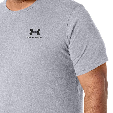 Under Armour Men's Sportstyle Left Chest T-Shirt, Steel Light Heather//Black, 3X-Large Tall