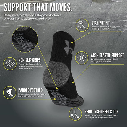Under Armour Baby Boys Multi Pack Quarter Sock, Black Tech, 0-6 Months
