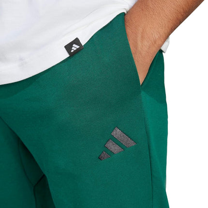 adidas Men's Essentials Feel Cosy Fleece Tracksuit Bottoms, Collegiate Green/Black, S