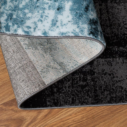 Contemporary Abstract Circle Design Gray Soft 2' x 3' Indoor Area Rug