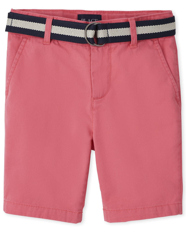 The Children's Place Boys Belted Chino Shorts, Ast
