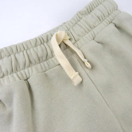 HonestBaby Light Weight Hoodie Sweatsuit Set 100% Organic Cotton for Toddler, Baby Boys, Girls, Khaki (2-pack), 3-6 Months