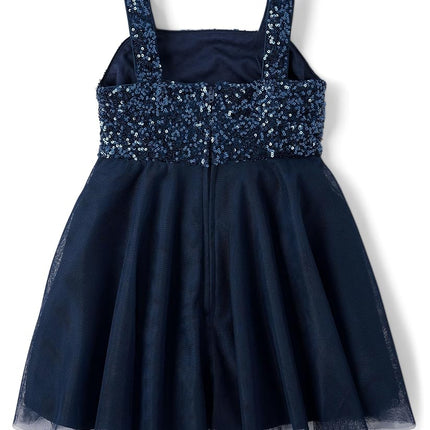 The Children's Place Robes habillées sans manches pour fille, maille pailletée Tidal, 12
