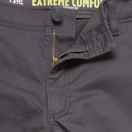 Lee Men's Performance Series Extreme Comfort Twill Straight Fit Cargo Pant, Charcoal, 33W x 34L