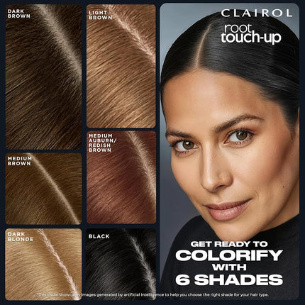 Clairol Root Touch-Up Semi-Permanent Hair Color Blending Gel, 2 Black, Pack of 2