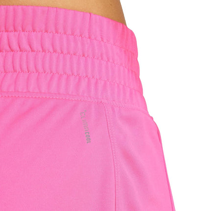 adidas Women's Pacer Essentials Knit High-Rise Training Shorts, Shock Pink/White, XL / 5L
