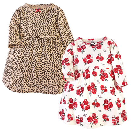 Hudson Baby Baby Girls' Cotton Dresses, Rose Leopard, 6-9 Months