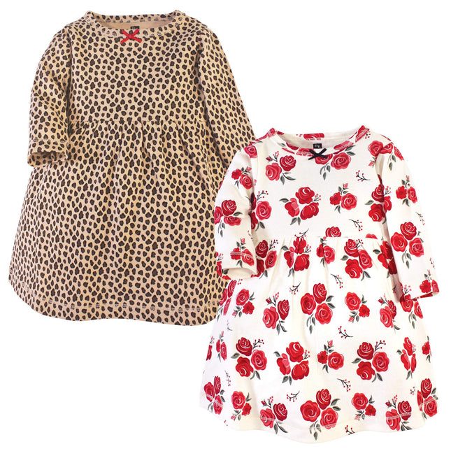 Hudson Baby Baby Girls' Cotton Dresses, Rose Leopa