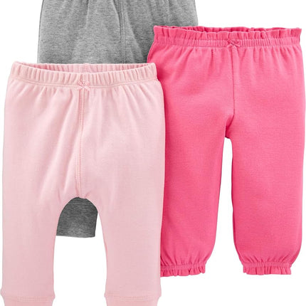 Carter's Baby Girls Pants, Gray/Pink, 9M US