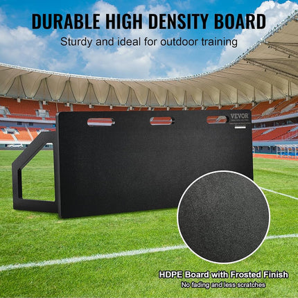 VEVOR Soccer Rebounder Board, 115x45 cm Portable Soccer Wall with 2 Angles Rebound, Foldable HDPE Kickback Rebound Board, Soccer Training Equipment for Kids and Adults, Passing & Shooting Practice