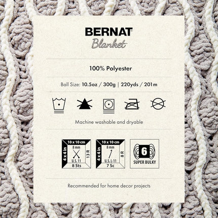 Bernat Blanket Leather Rust Yarn - 2 Pack of 300g/10.5oz - Polyester - 6 Super Bulky - 220 Yards - Knitting/Crochet
