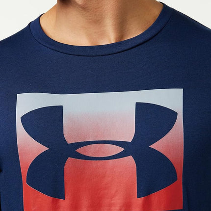 Camiseta de manga corta Under Armour Boxed Sportstyle para hombre, Academy Blue (408)/Red, XXXG Alto