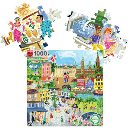 eeBoo Piece and Love Copenhagen 1000 Piece Square Adult Jigsaw Puzzle
