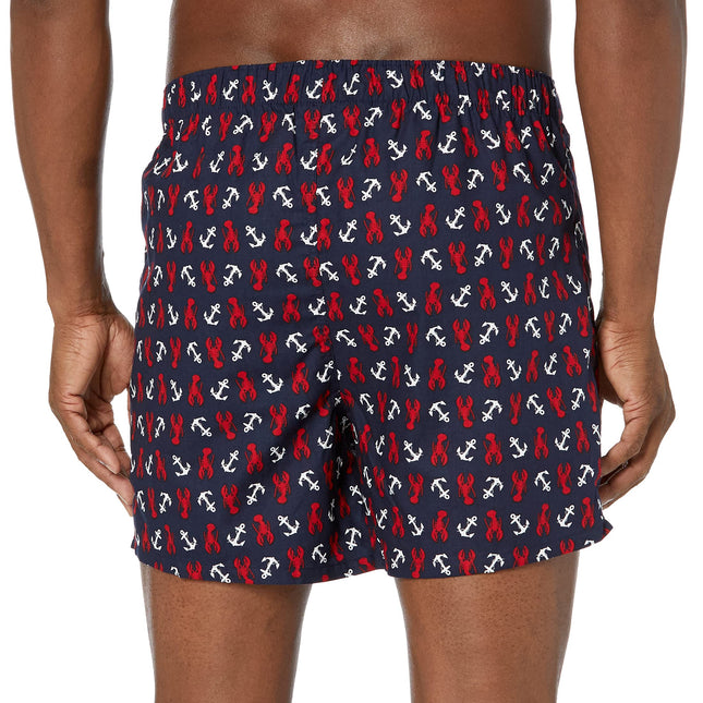 Nautica hommes B64099Caleçon classique en coton tissé Boxer - Bleu - S