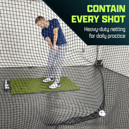 GoSports 20 ft x 10 ft Sports Netting - Hitting Net for Golf, Baseball, Hockey, Soccer, LAX and More
