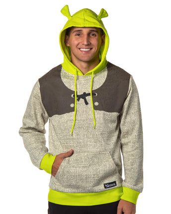 Bioworld Shrek Costume Pullover Hoodie Sweatshirt 