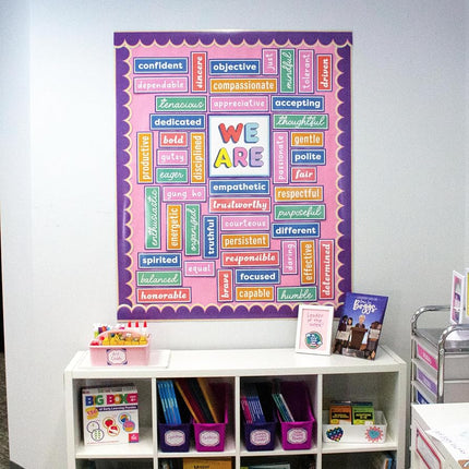 Carson Dellosa We Stick Together 52-Piece Pre-Punched Motivational Bulletin Board Set, 50 Positive Sayings and Reproducible Activity for Kids, Bulletin Board, White Board, Cork Board, Classroom Décor